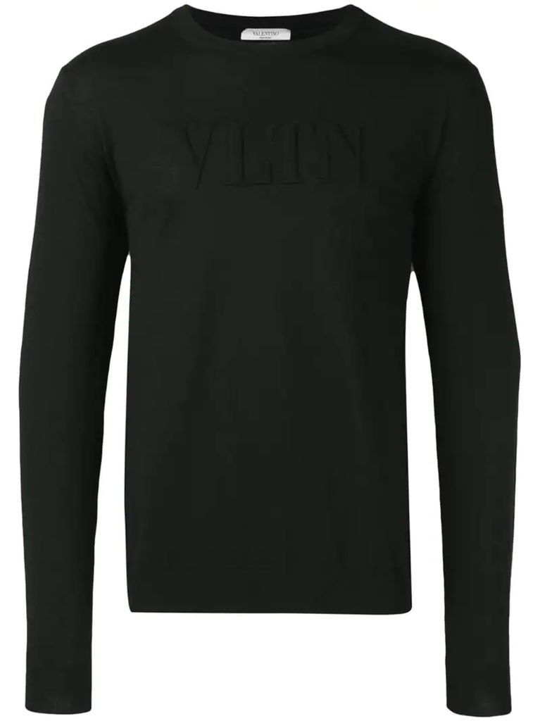 VLTN logo embossed sweatshirt