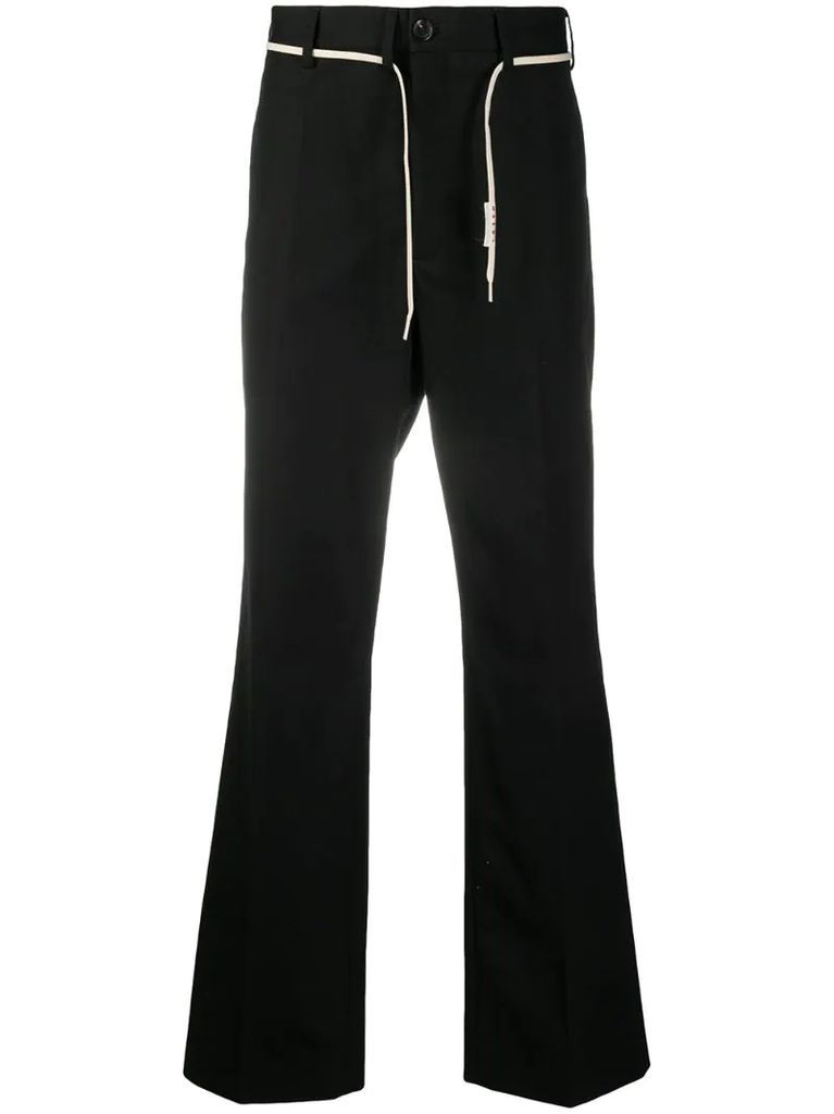 drawstring-waist tailored trousers