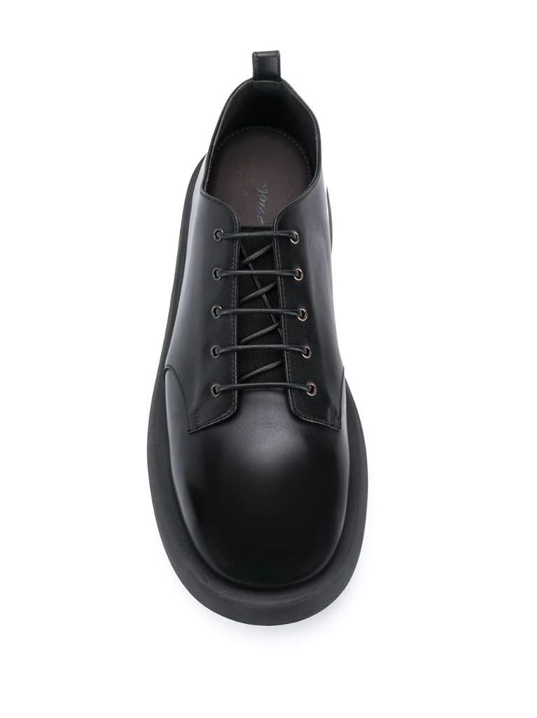 smooth leather lace-up shoes