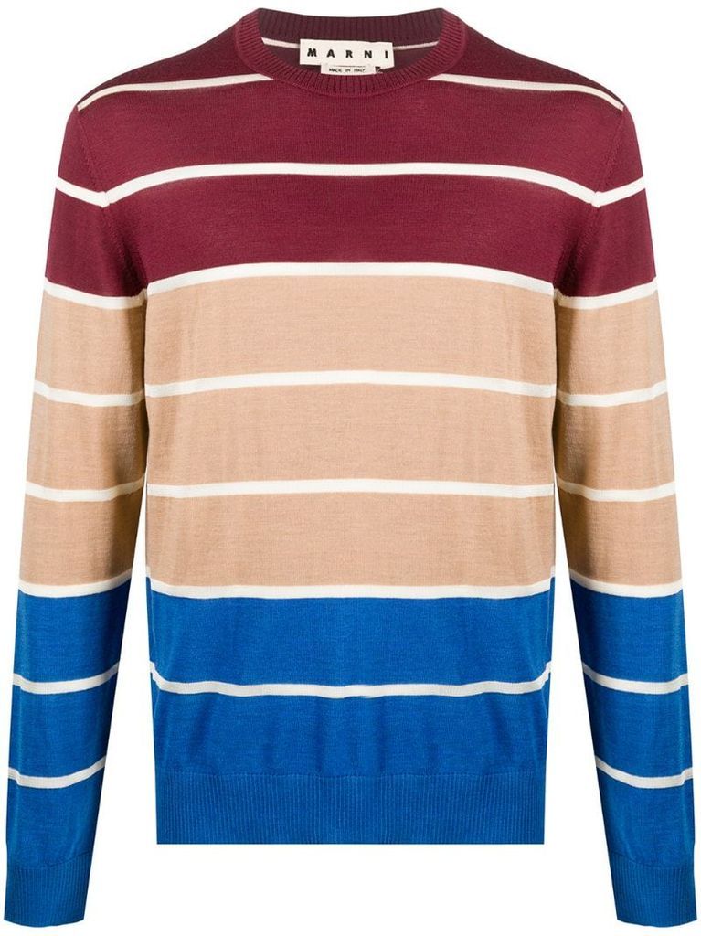 colour-block wool jumper