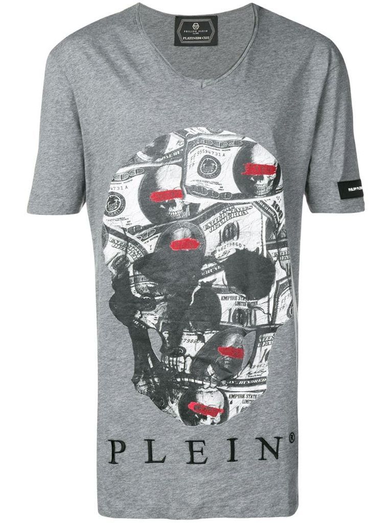 Dollar Bill Skull T-shirt