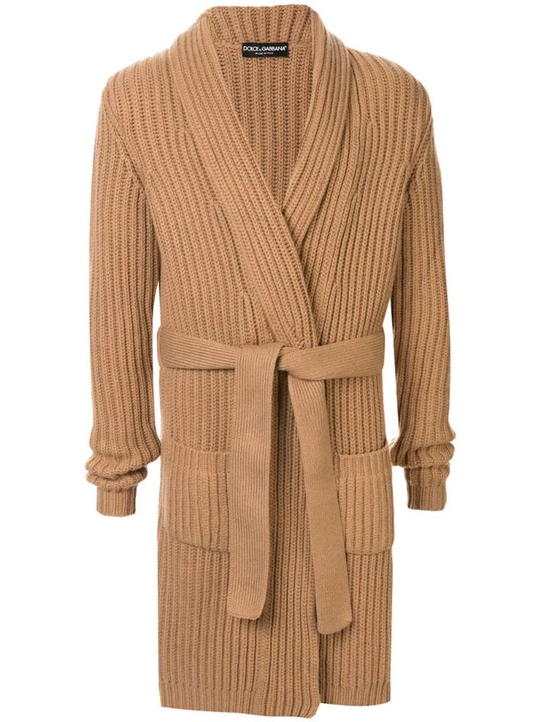 belted cashmere cardigan