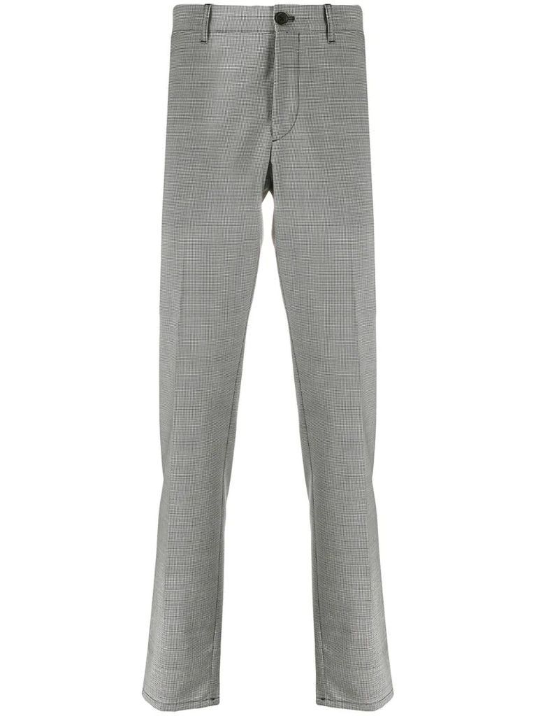 tapered straight-leg trousers