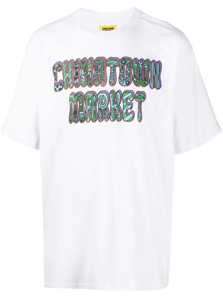 Hippie-print cotton T-shirt