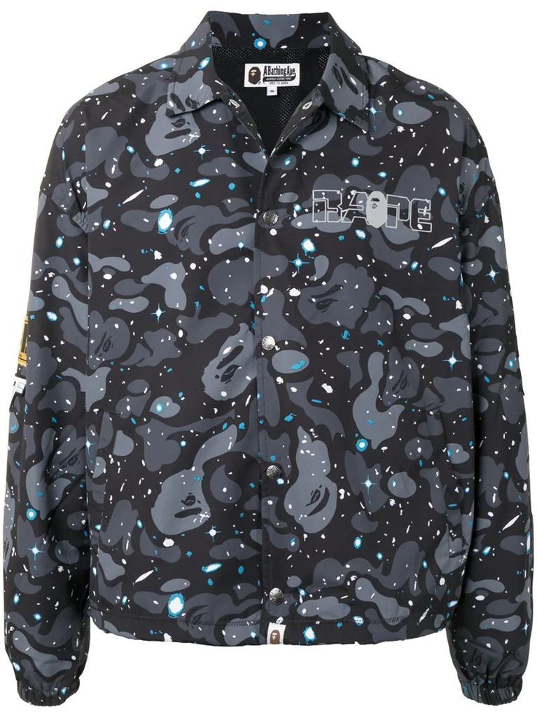 Space Camo-print shirt jacket