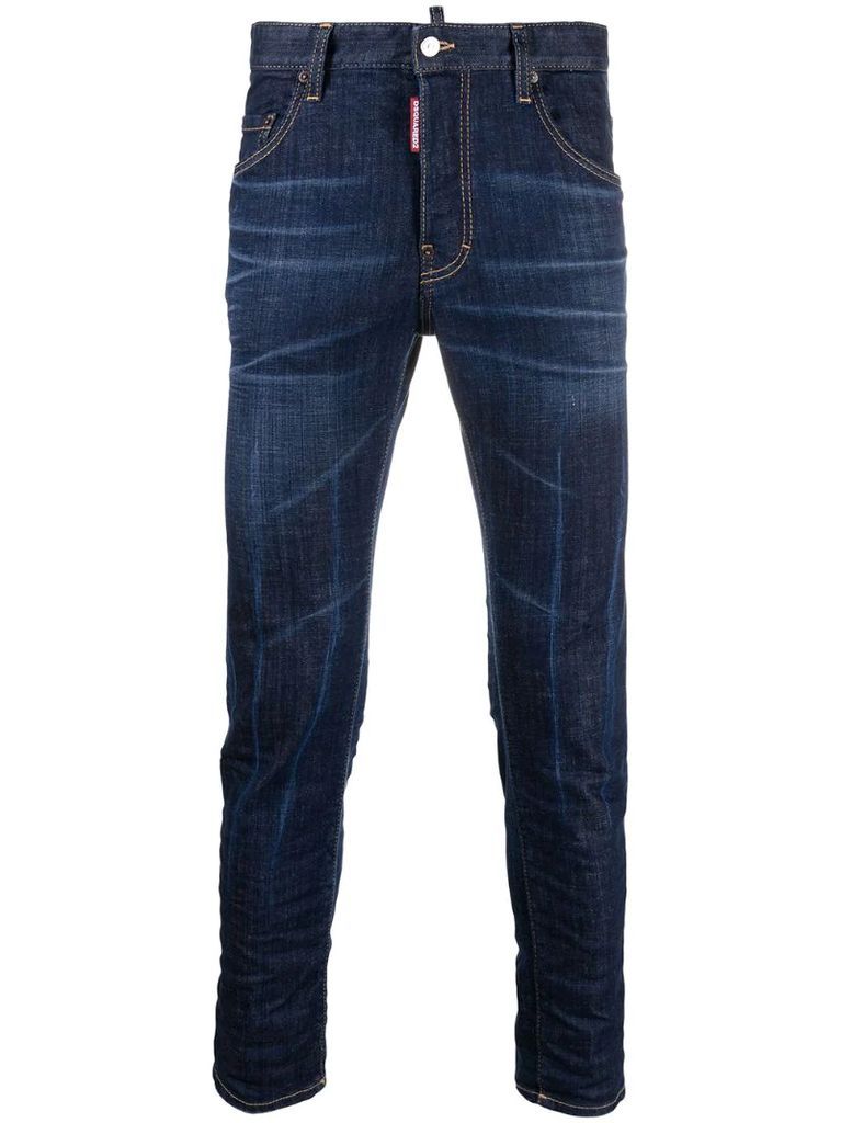 mid-rise skinny jeans