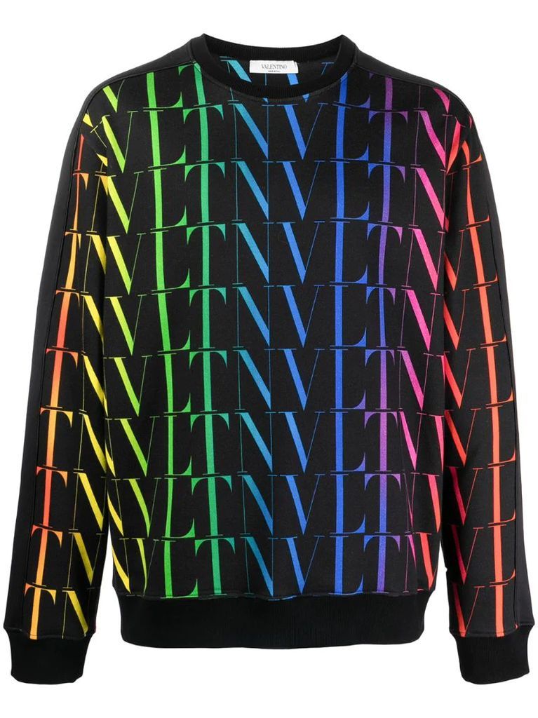 VLTN rainbow crew-neck sweatshirt