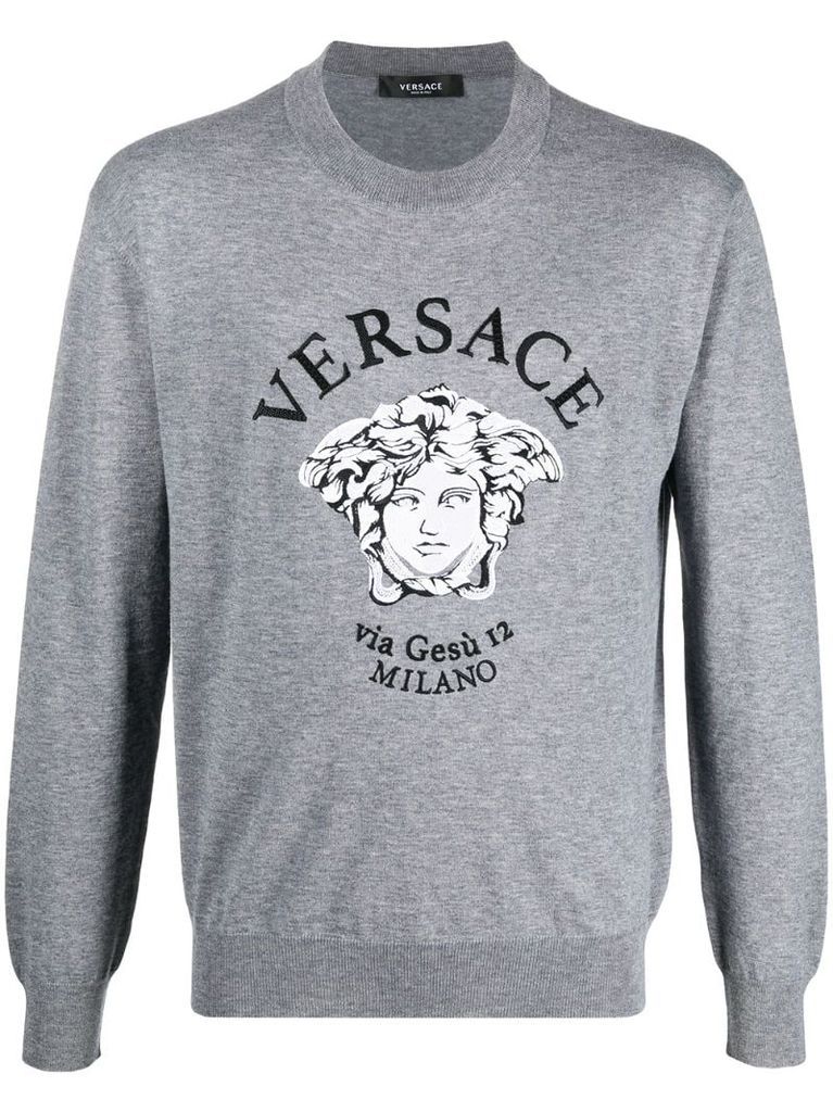 Medusa embroidered sweatshirt
