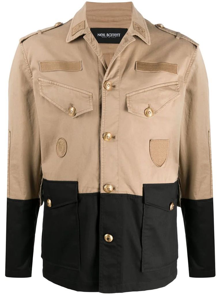 two-tone military jacket