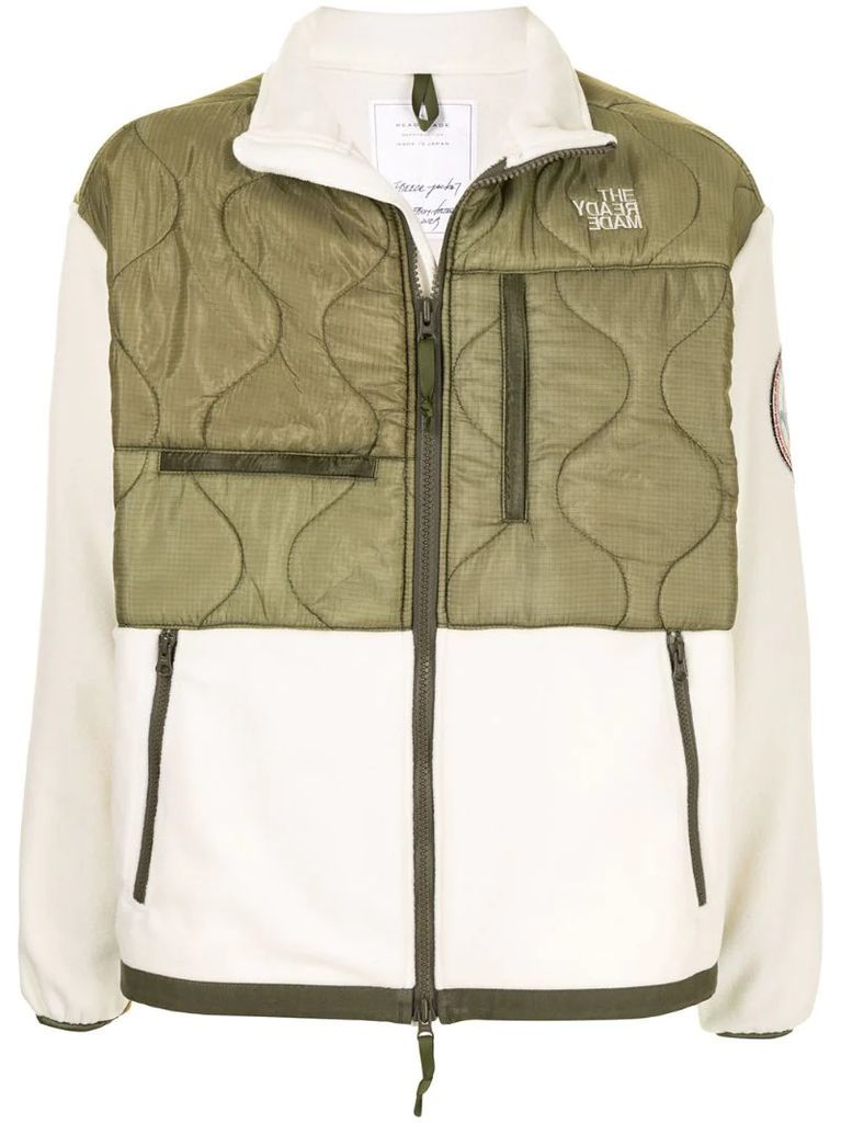 quilted panelled jacket