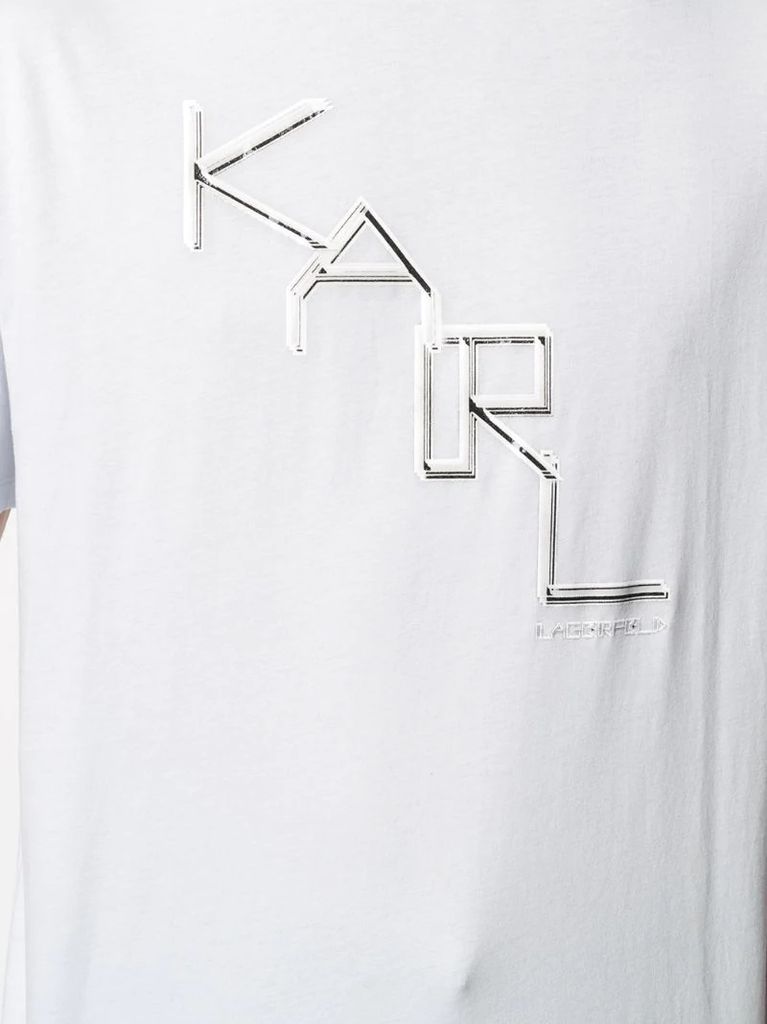 diagonal logo cotton t-shirt
