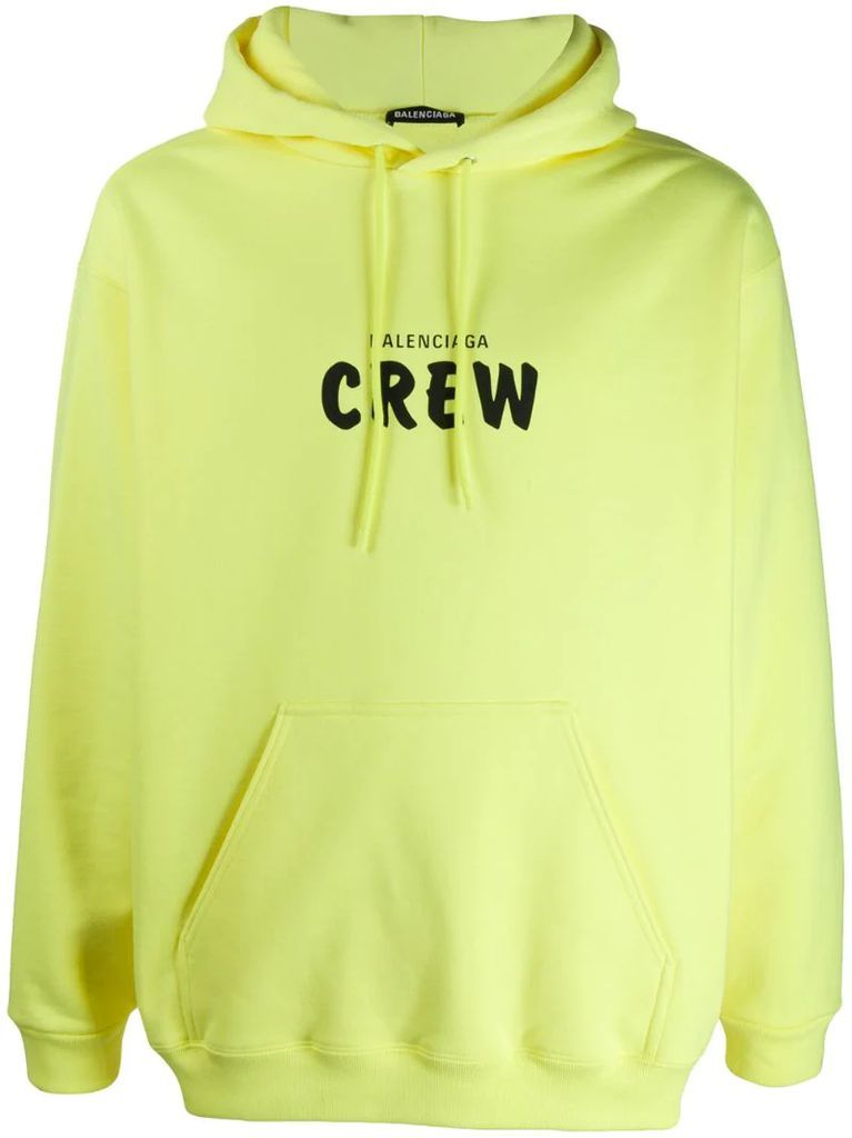 logo print hoodie