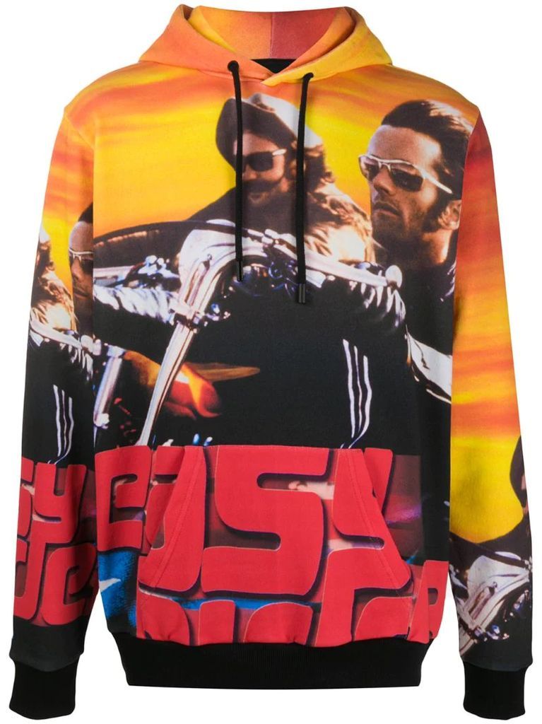 Easy Rider-print hooded sweatshirt