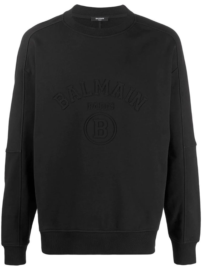 logo-embossed oversize sweatshirt