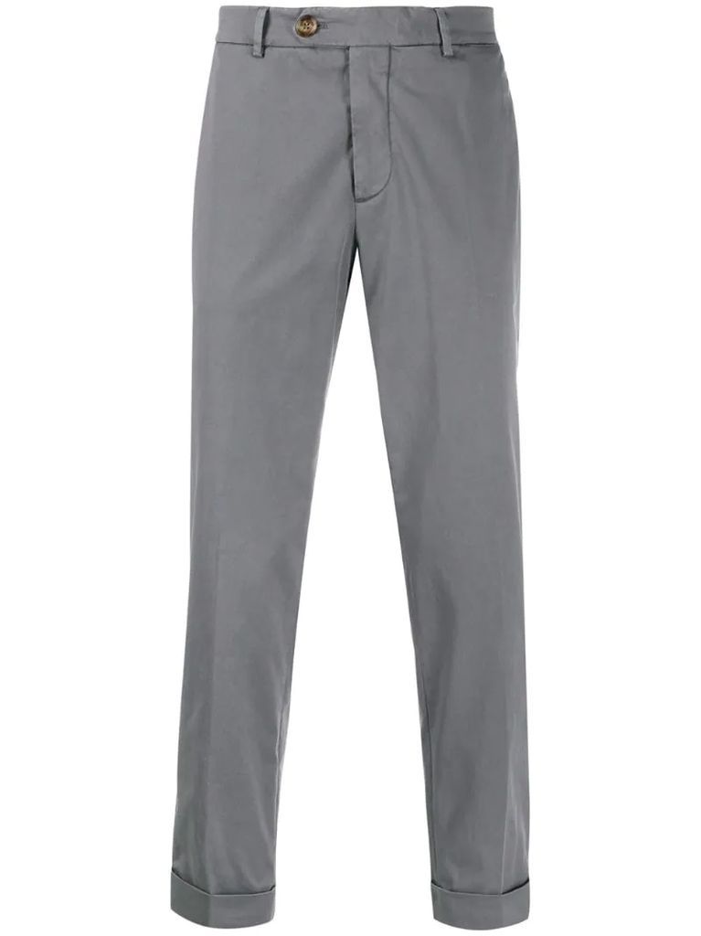 mid-rise slim chinos