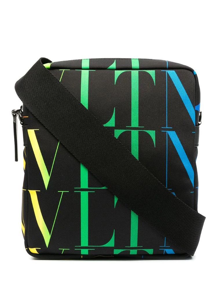 VLTN logo-print messenger bag