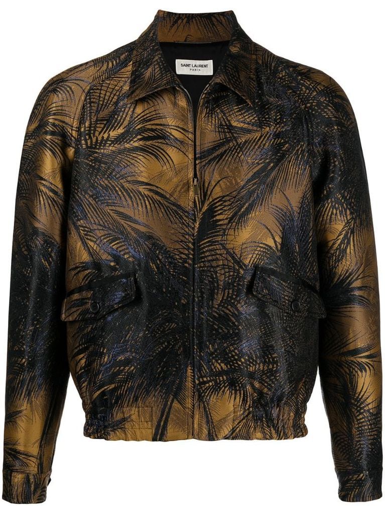palm tree zipped jacket