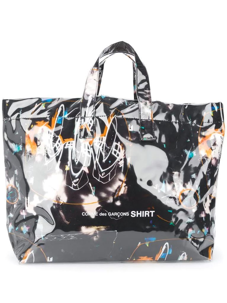 graphic shopping tote