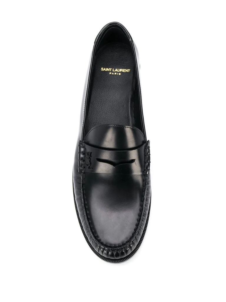 Monogram penny loafers