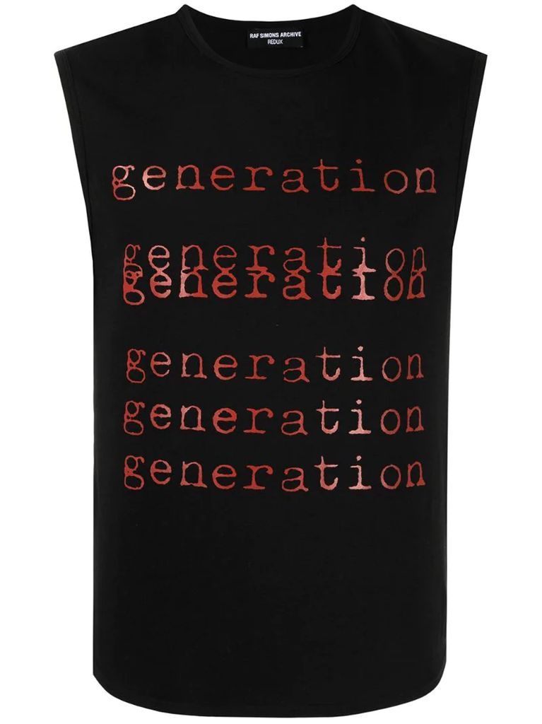 generation-print tank top