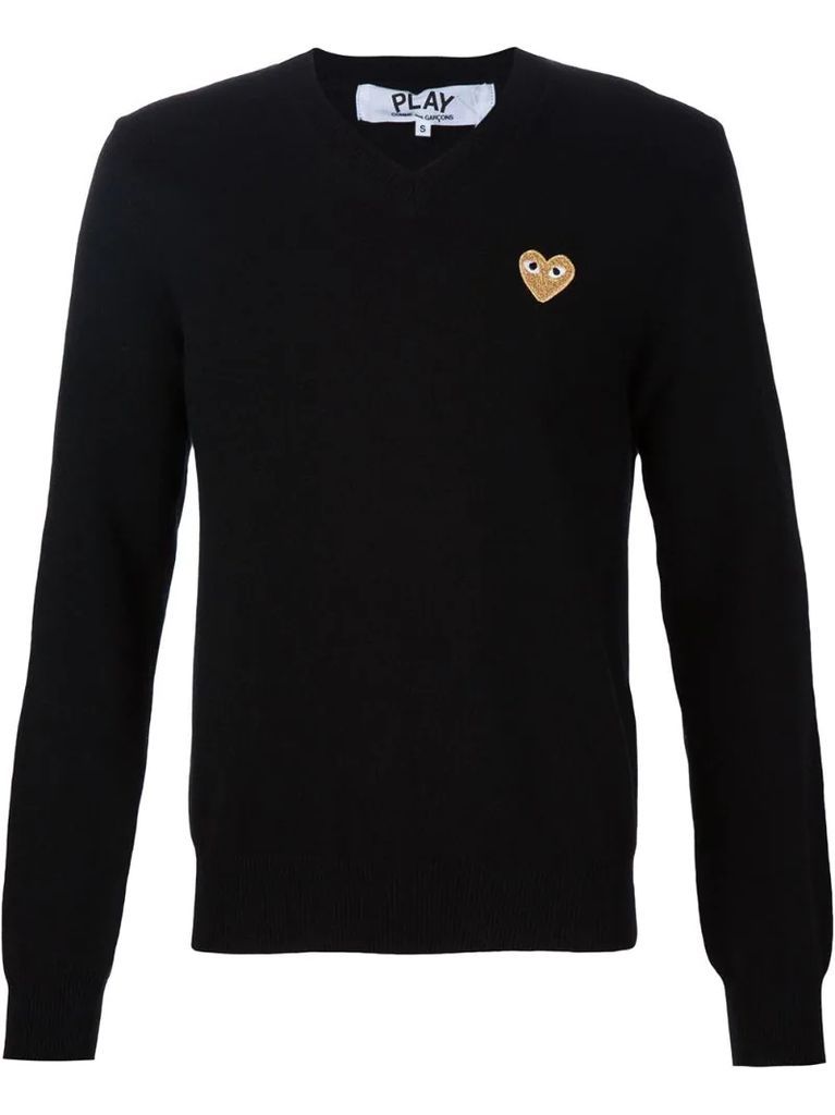 embroidered heart jumper