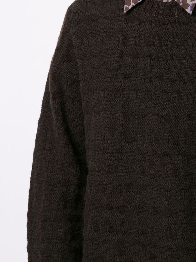 textured knit jumper