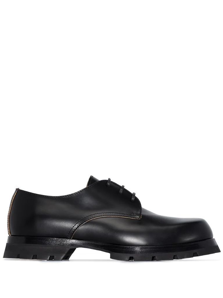 lace-up Derby leather shoes
