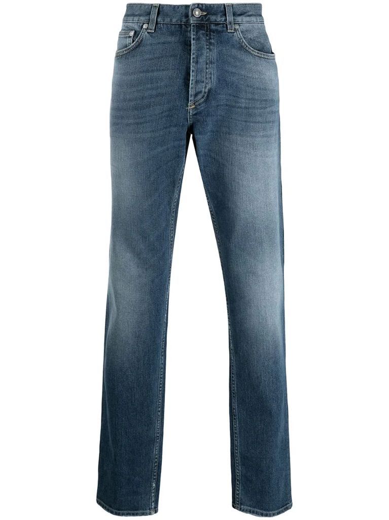 straight-leg logo jeans
