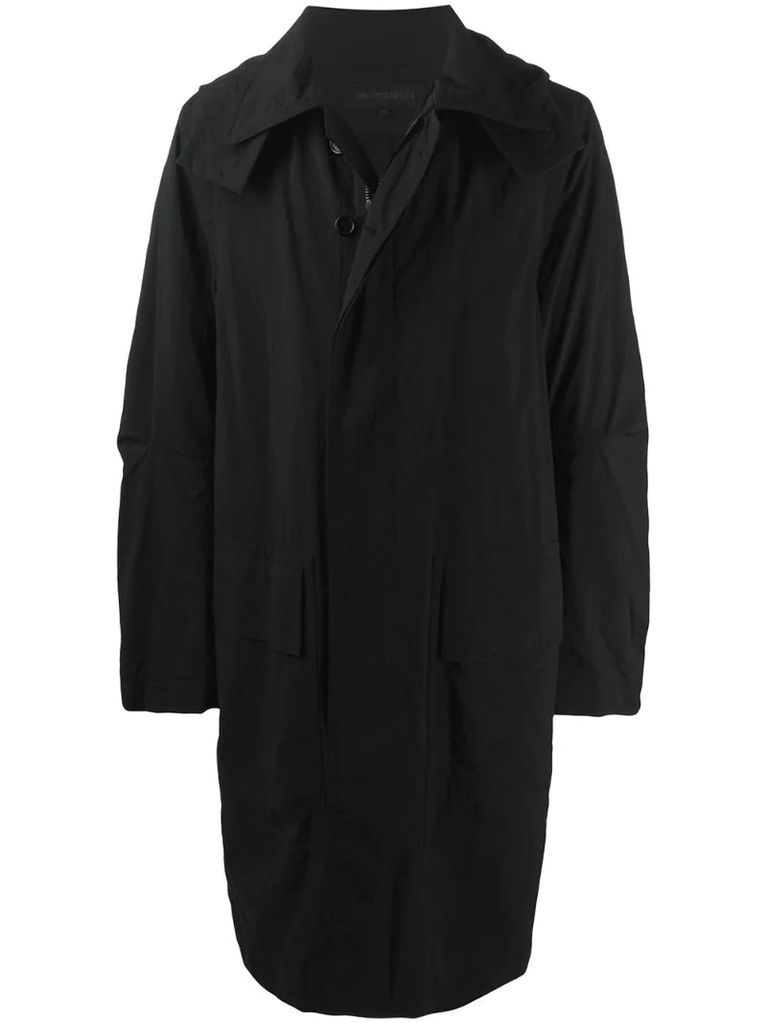 zip-up long-length coat