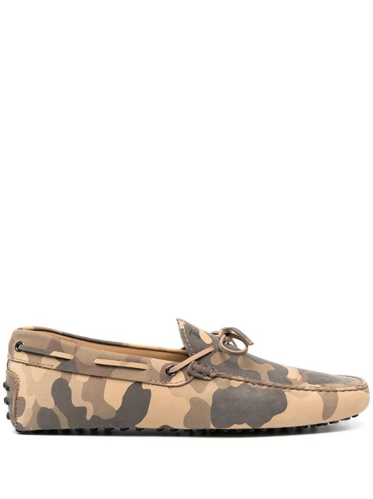 Gommino camouflage-print driving shoes