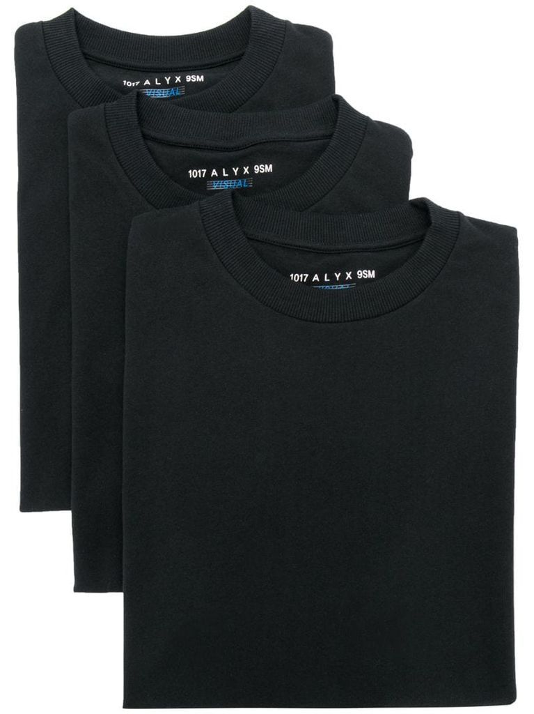 Pack of Three printed logo T-shirts