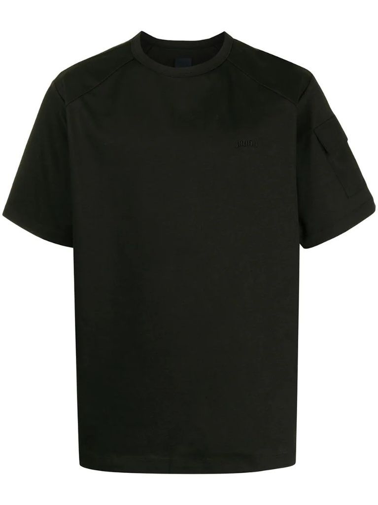 pocket-sleeve cotton T-shirt