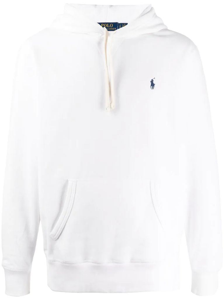 embroidered logo relaxed-fit hoodie