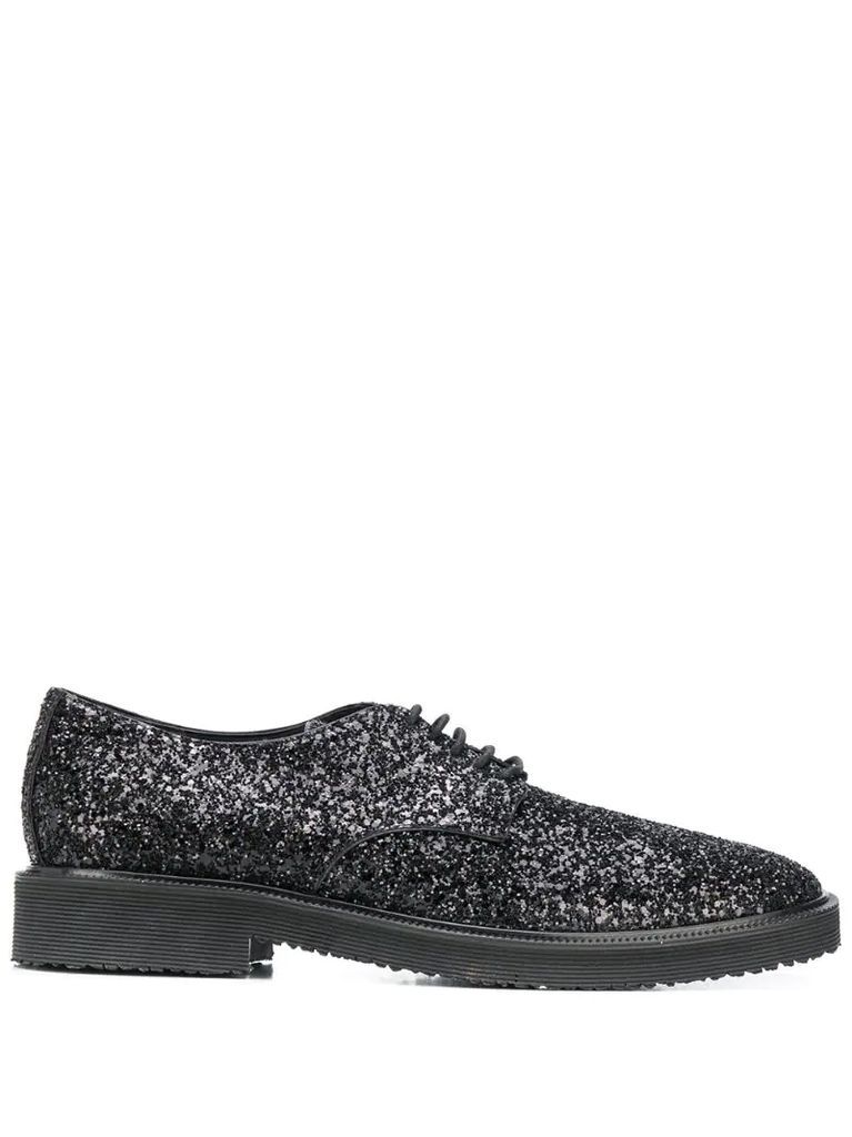 glitter Oxford shoes