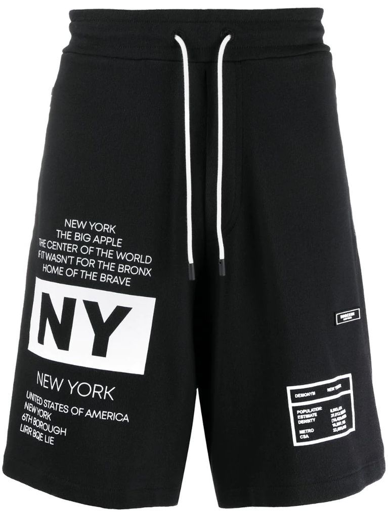 New York multi-print shorts