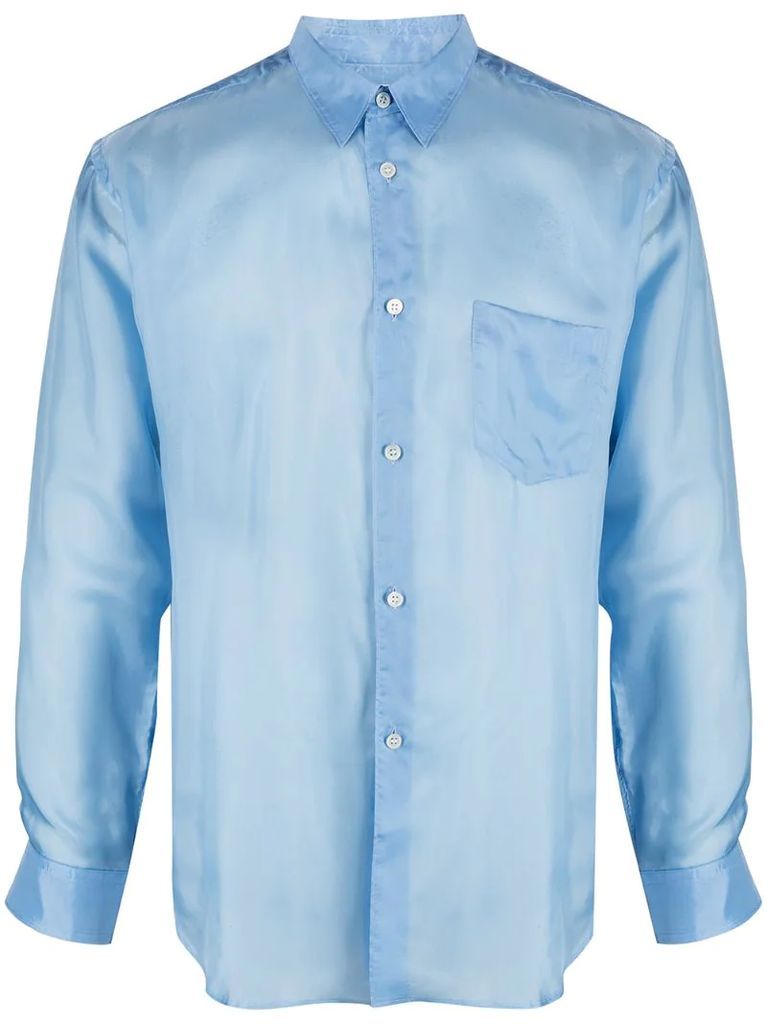 chest pocket cupro shirt