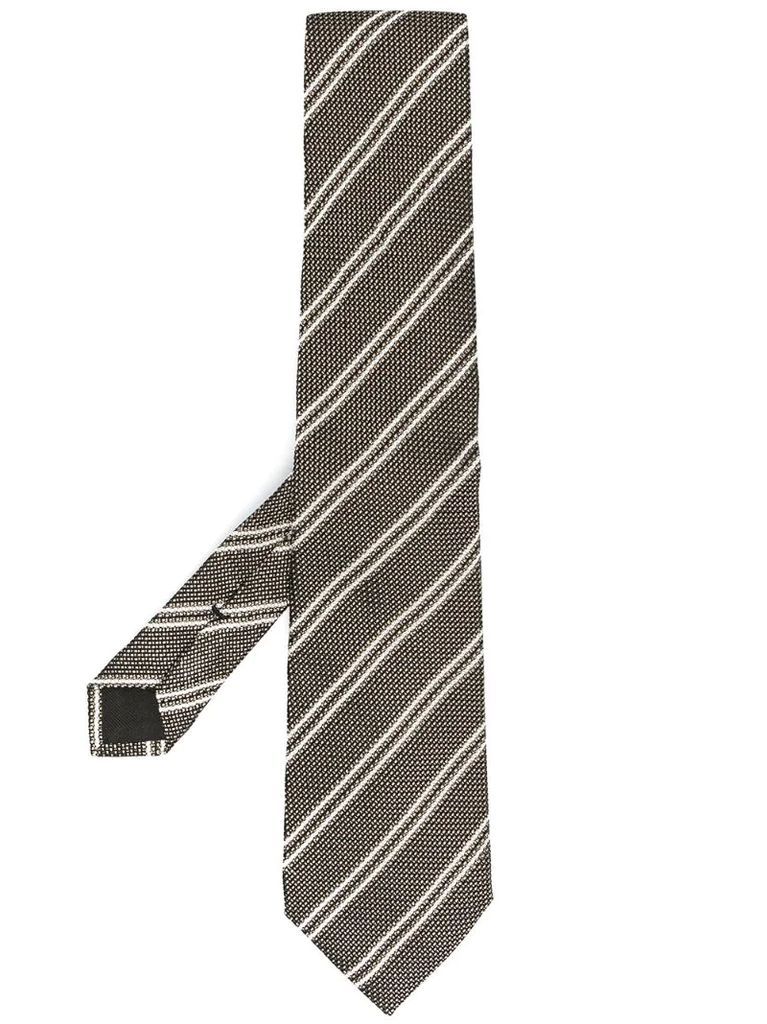 diagonal-stripe neck tie