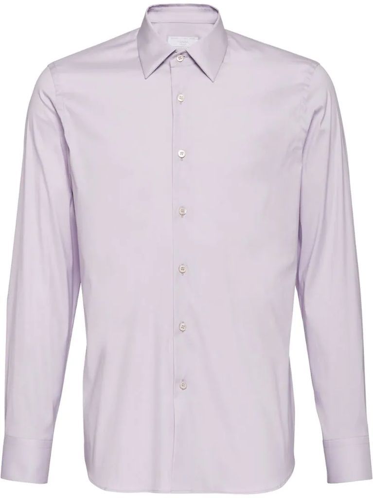 Stretch cotton poplin shirt