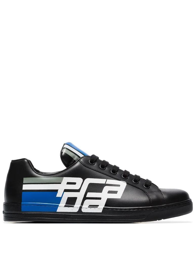 black Avenue leather low-top sneakers