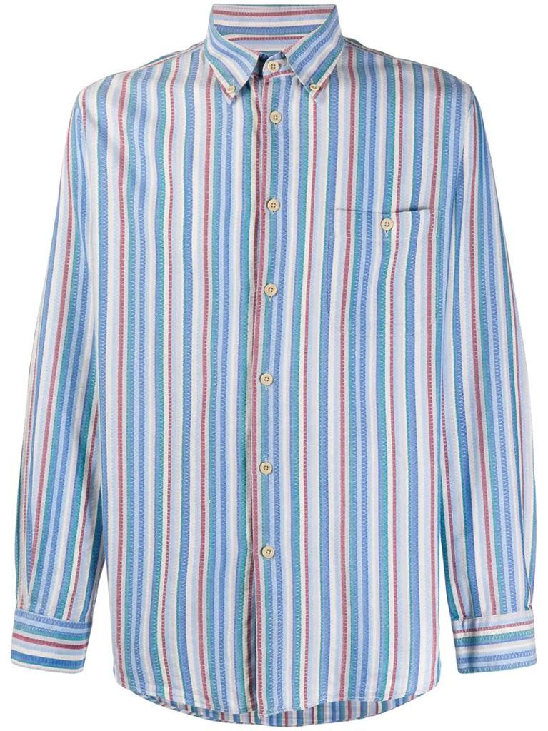 1990s pinstriped button down shirt