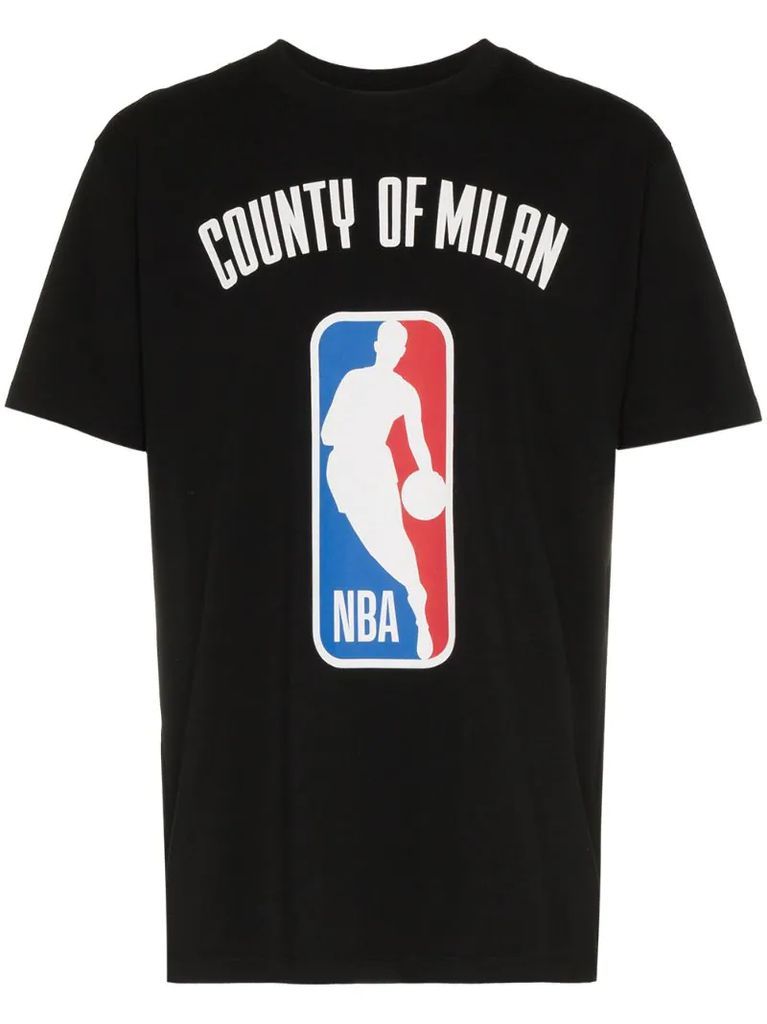 X NBA print ribbed neck t-shirt