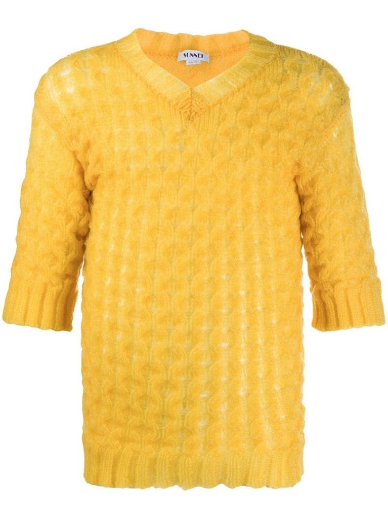 knitted short sleeve jumper