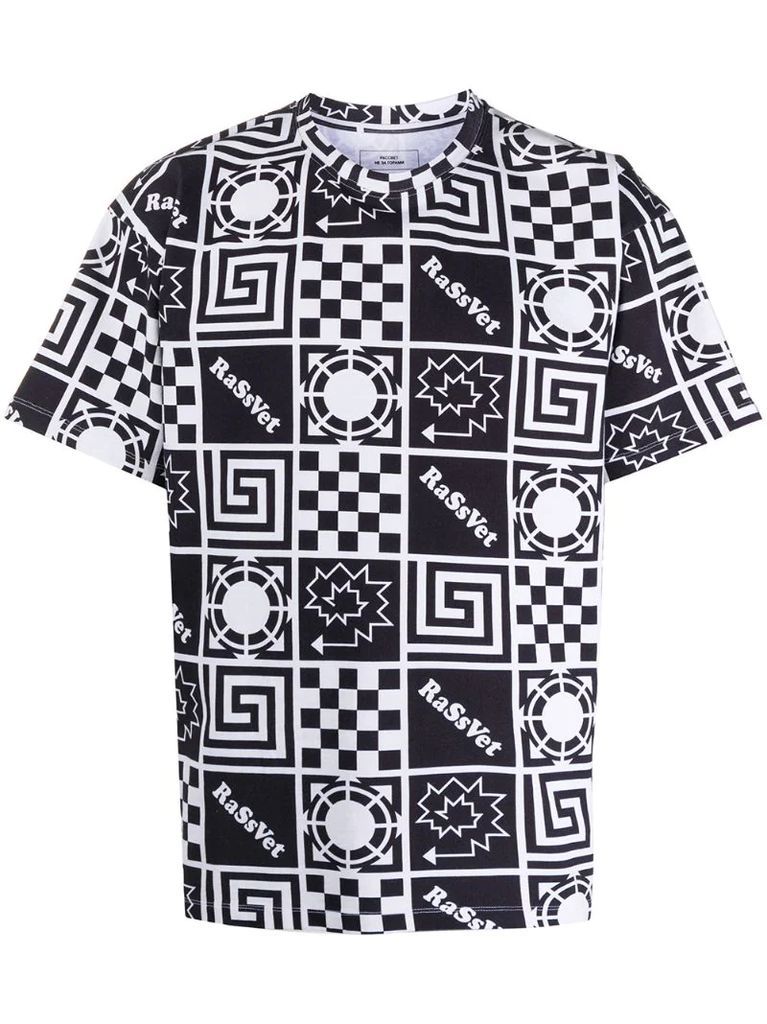 geometric print T-shirt
