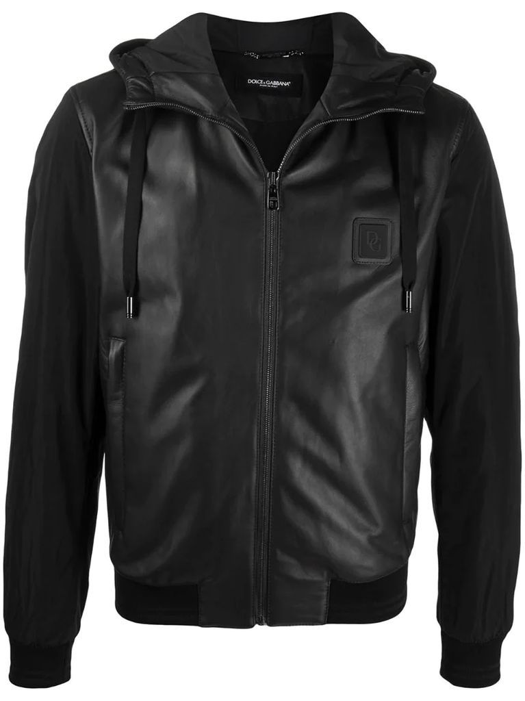 leather panel jacket