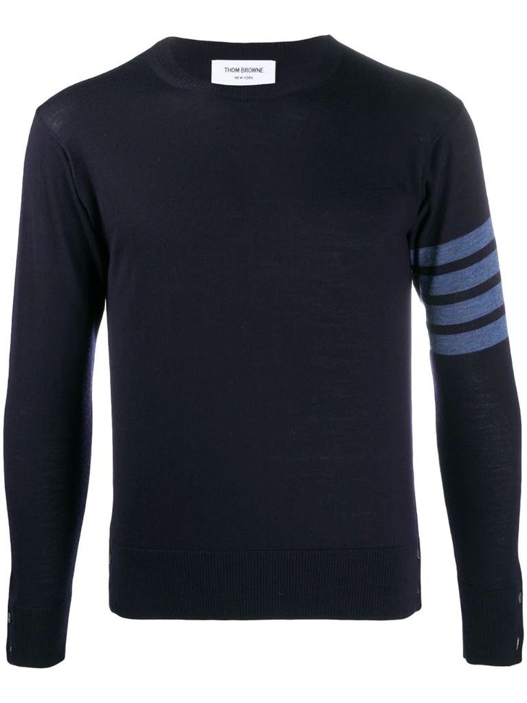 4-Bar crew neck sweater