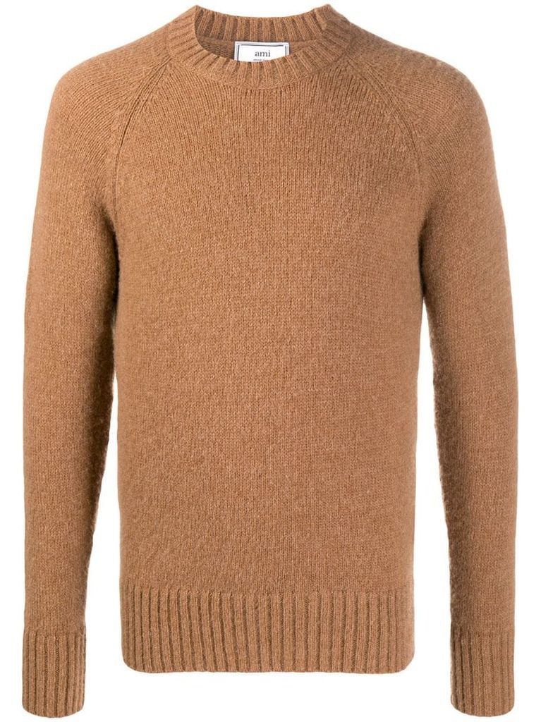 alpaca-blend crewneck jumper