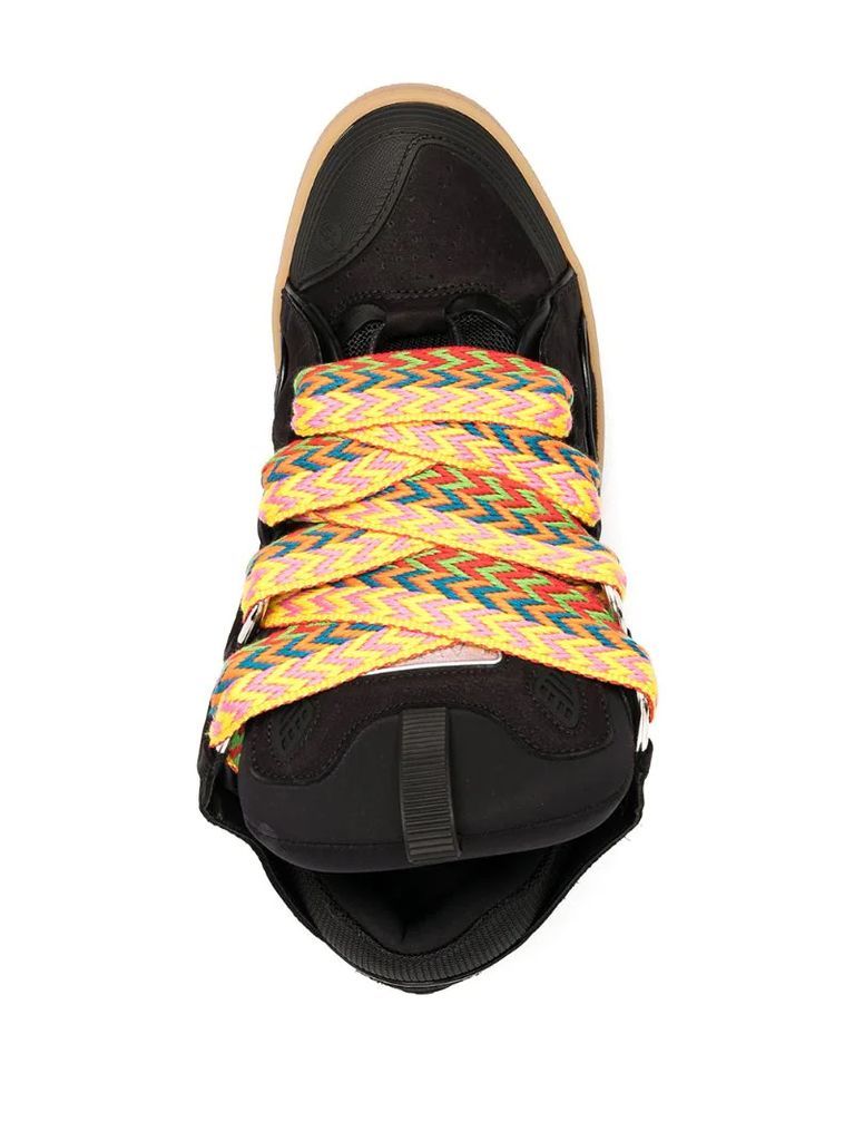 zigzag lace-up sneakers