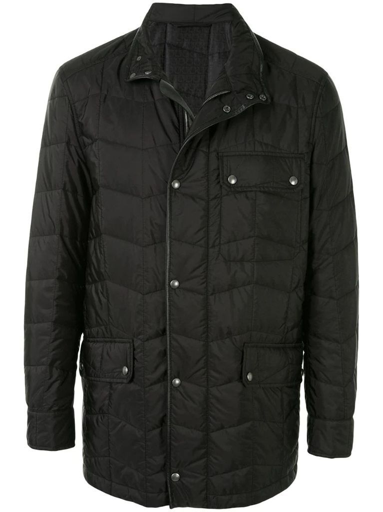 single-breasted quilted jacket