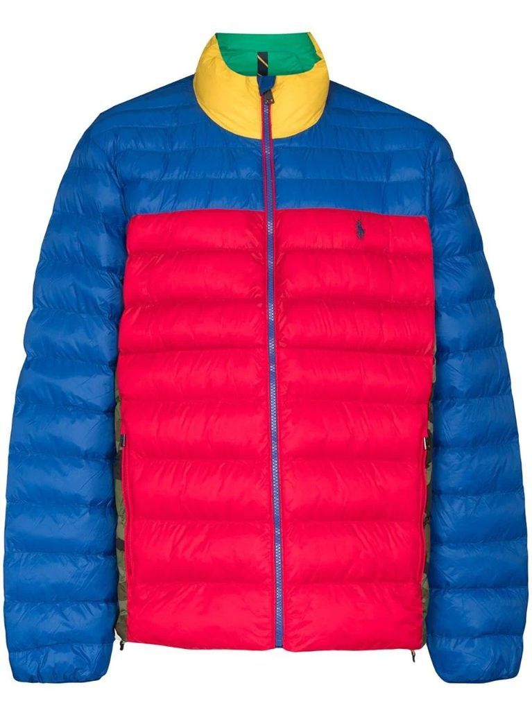 colour-block padded jacket