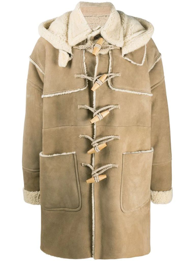 shearling-lined duffle coat